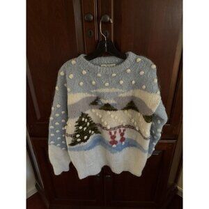 Vintage Susie Lee Mohair Wool Hand Knitted Sweater Cottage Core Made in England